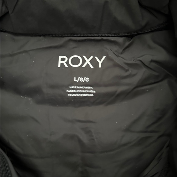 ROXY Boxy Black Quilted Zip-Front Jacket NWT L - Picture 5 of 5